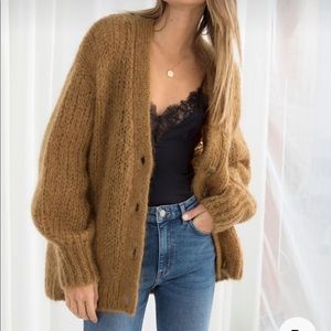 & other Stories Knit Mohair Blend Sweater Rust M
